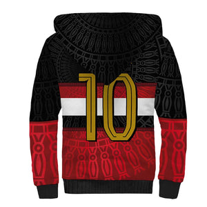 Egypt National Football Custom Sherpa Hoodie Egyptian Geometric - African Pride