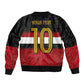 Egypt National Football Custom Sleeve Zip Bomber Jacket Egyptian Geometric - African Pride