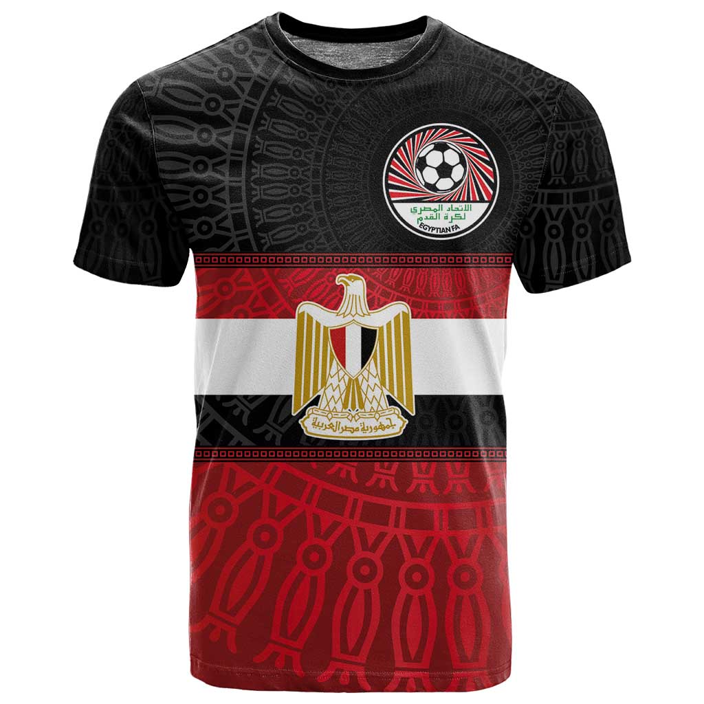 Egypt National Football Custom T shirt Egyptian Geometric - African Pride