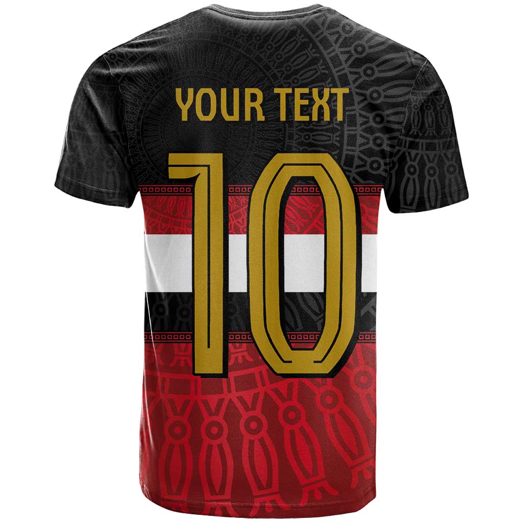 Egypt National Football Custom T shirt Egyptian Geometric - African Pride