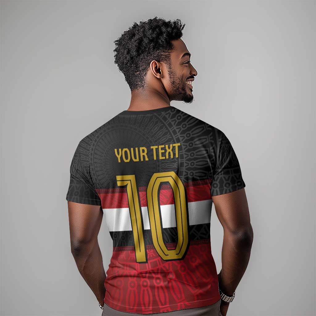 Egypt National Football Custom T shirt Egyptian Geometric - African Pride