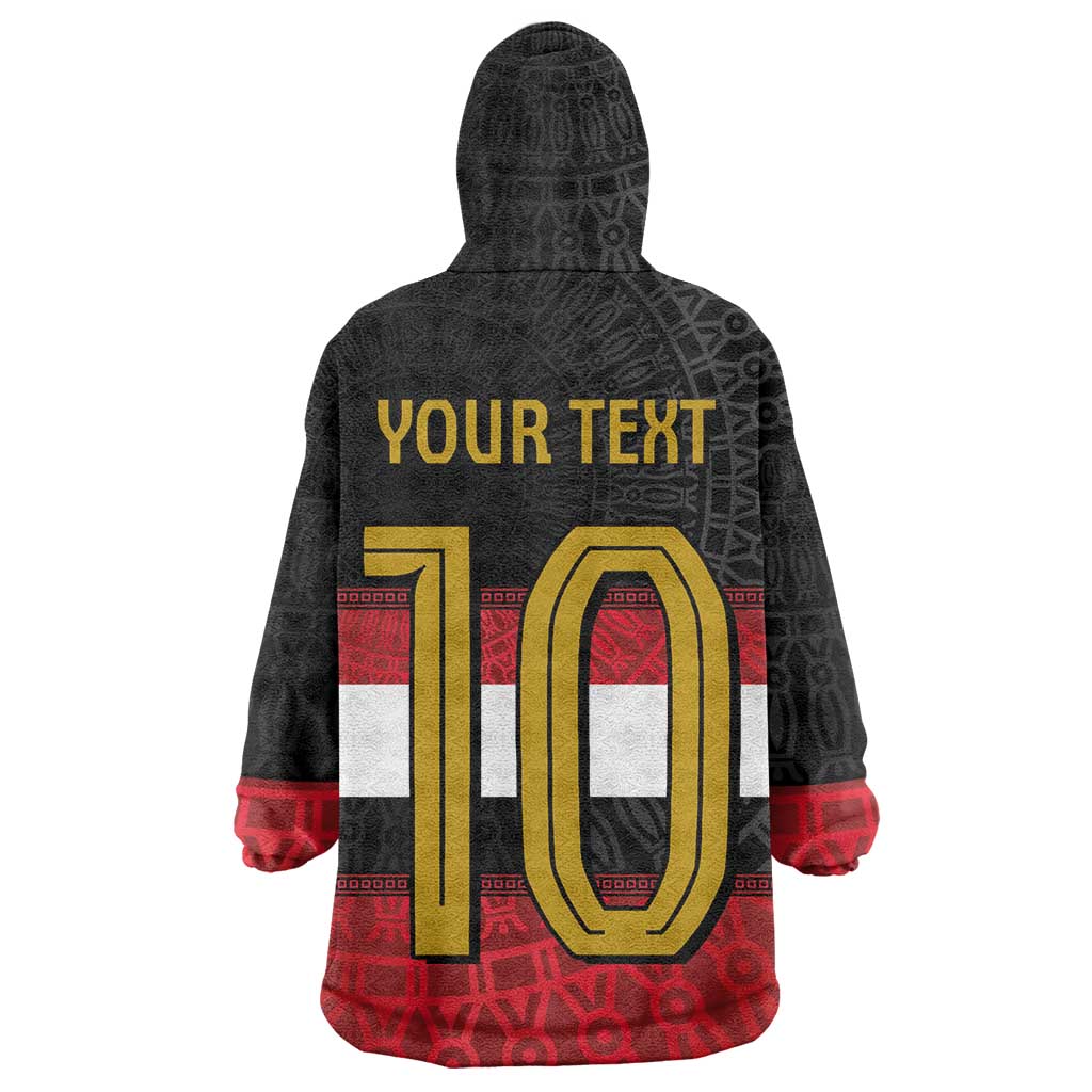 Egypt National Football Custom Wearable Blanket Hoodie Egyptian Geometric - African Pride