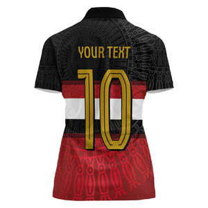 Egypt National Football Custom Women Polo Shirt Egyptian Geometric - African Pride