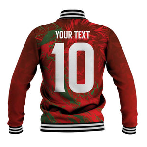 Morocco National Football Custom Baseball Jacket Atlas Lions Sporty Grunge Style - African Pride