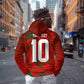 Morocco National Football Custom Hoodie Atlas Lions Sporty Grunge Style - African Pride