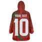 Morocco National Football Custom Kid Wearable Blanket Hoodie Atlas Lions Sporty Grunge Style - African Pride