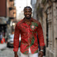 Morocco National Football Custom Long Sleeve Button Shirt Atlas Lions Sporty Grunge Style - African Pride