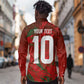 Morocco National Football Custom Long Sleeve Button Shirt Atlas Lions Sporty Grunge Style - African Pride