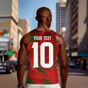 Morocco National Football Custom Men Tank Top Atlas Lions Sporty Grunge Style - African Pride