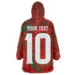 Morocco National Football Custom Wearable Blanket Hoodie Atlas Lions Sporty Grunge Style - African Pride
