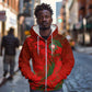 Morocco National Football Custom Zip Hoodie Atlas Lions Sporty Grunge Style - African Pride