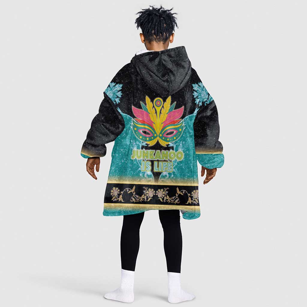 Afro Bahamians Junkanoo Kid Wearable Blanket Hoodie Junkanoo Is Life