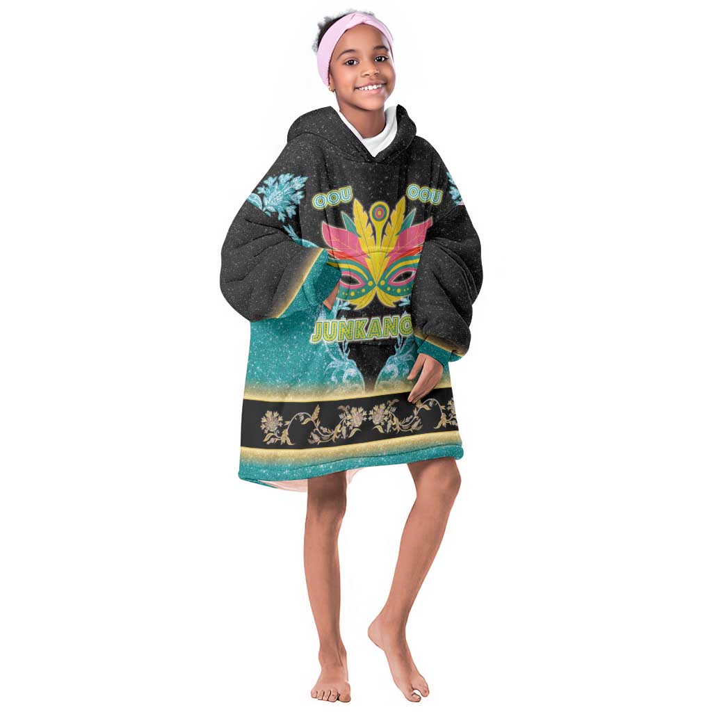 Afro Bahamians Junkanoo Kid Wearable Blanket Hoodie Junkanoo Is Life