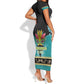 Afro Bahamians Junkanoo Short Sleeve Bodycon Dress Junkanoo Is Life LT05