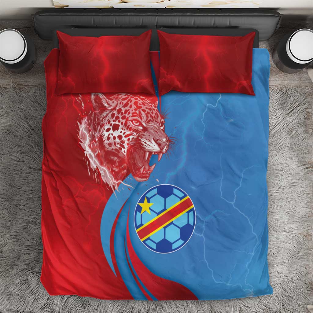 Football 2026 DR Congo Leopards Bedding Set Lightning Style