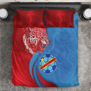 Football 2026 DR Congo Leopards Bedding Set Lightning Style