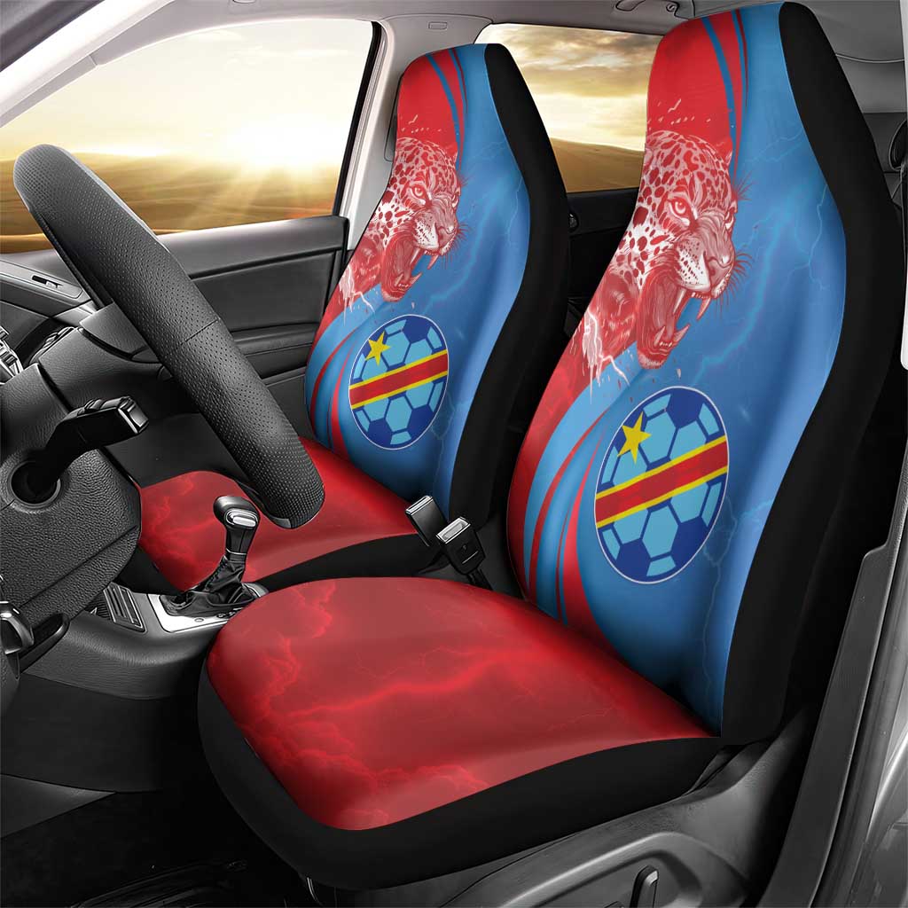 Football 2026 DR Congo Leopards Car Seat Cover Lightning Style