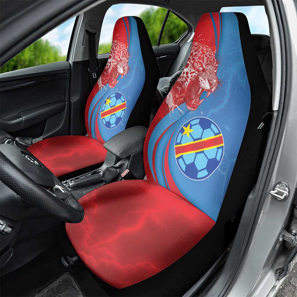 Football 2026 DR Congo Leopards Car Seat Cover Lightning Style