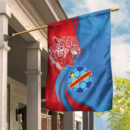 Football 2026 DR Congo Leopards Garden Flag Lightning Style