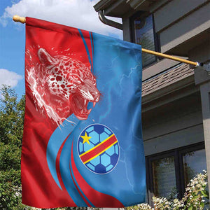 Football 2026 DR Congo Leopards Garden Flag Lightning Style