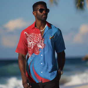 Custom Football 2026 DR Congo Leopards Hawaiian Shirt Lightning Style