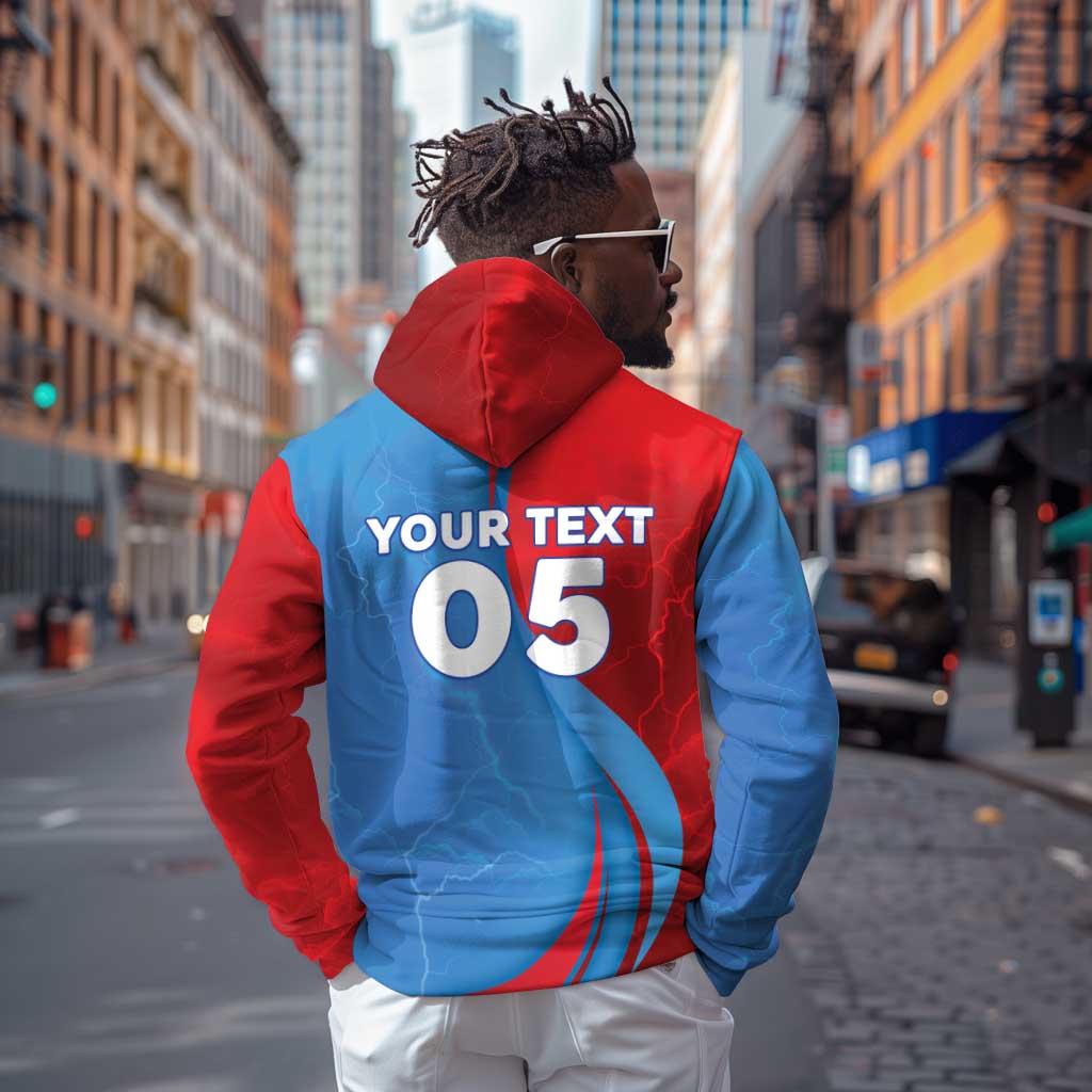 Custom Football 2026 DR Congo Leopards Hoodie Lightning Style
