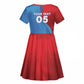 Custom Football 2026 DR Congo Leopards Kid Short Sleeve Dress Lightning Style