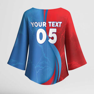 Custom Football 2026 DR Congo Leopards Kimono Sleeve Blouse Lightning Style