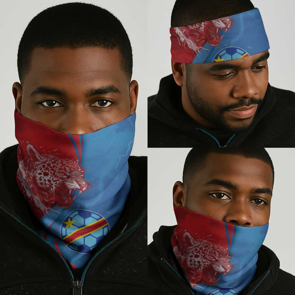 Football 2026 DR Congo Leopards Neck Gaiter Lightning Style