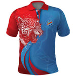 Custom Football 2026 DR Congo Leopards Polo Shirt Lightning Style
