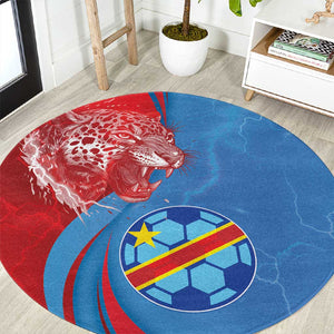 Football 2026 DR Congo Leopards Round Carpet Lightning Style