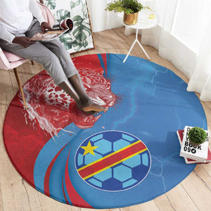Football 2026 DR Congo Leopards Round Carpet Lightning Style