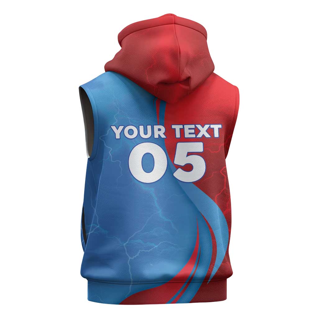 Custom Football 2026 DR Congo Leopards Sleeveless Hoodie Lightning Style