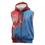 Custom Football 2026 DR Congo Leopards Sleeveless Zip Hoodie Lightning Style