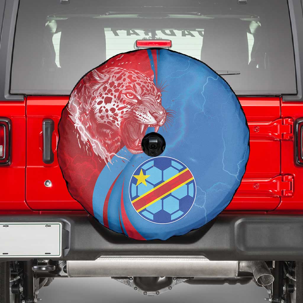 Football 2026 DR Congo Leopards Spare Tire Cover Lightning Style