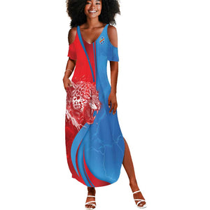 Custom Football 2026 DR Congo Leopards Summer Maxi Dress Lightning Style