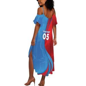 Custom Football 2026 DR Congo Leopards Summer Maxi Dress Lightning Style