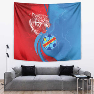 Football 2026 DR Congo Leopards Tapestry Lightning Style