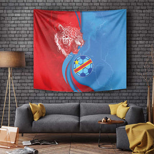 Football 2026 DR Congo Leopards Tapestry Lightning Style