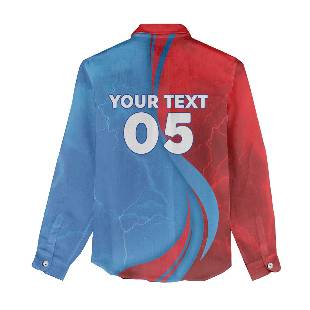 Custom Football 2026 DR Congo Leopards Women Casual Shirt Lightning Style