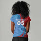 Custom Football 2026 DR Congo Leopards Women V-Neck T-Shirt Lightning Style