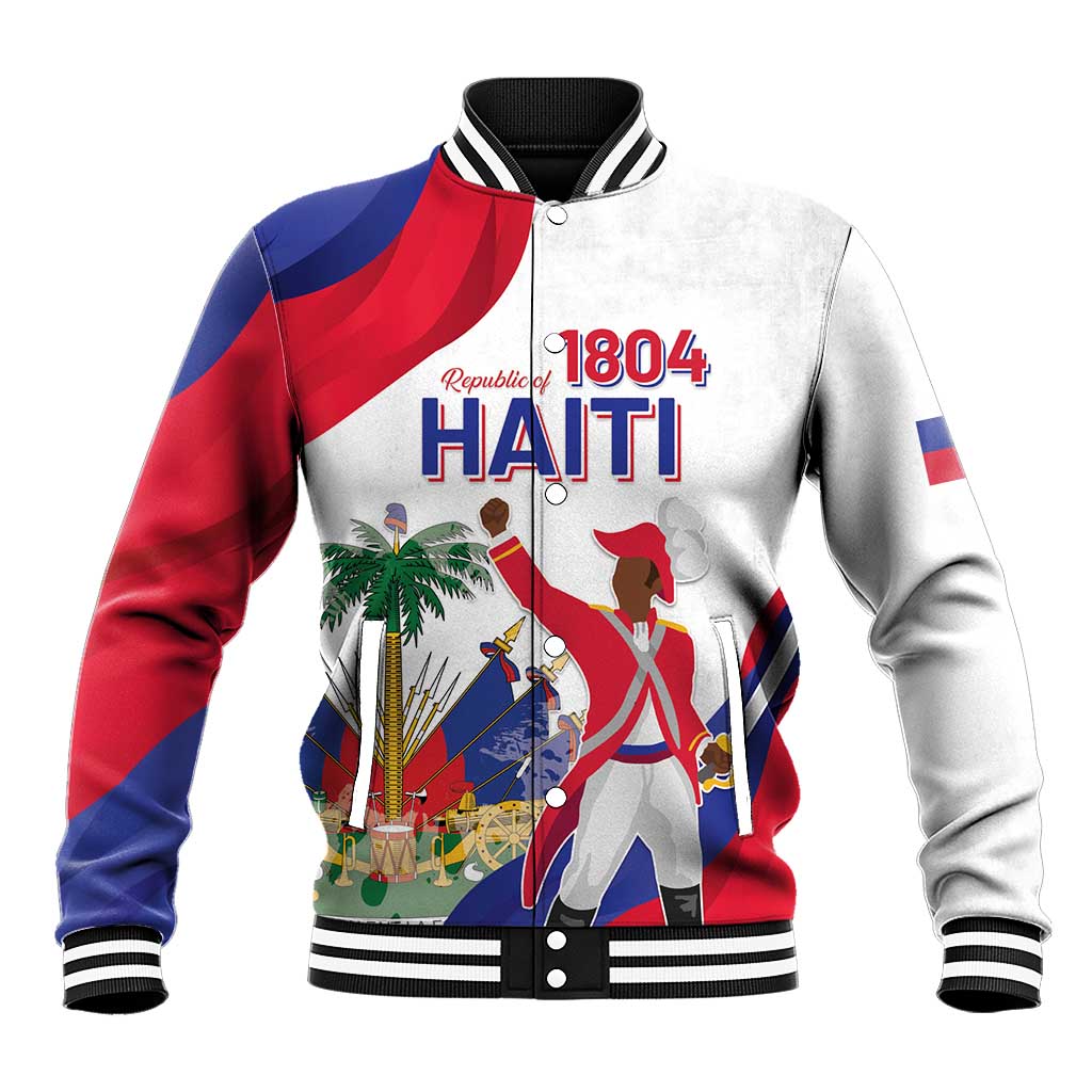 Personalised Haiti 222nd Anniversary Independence Day Baseball Jacket - African Pride