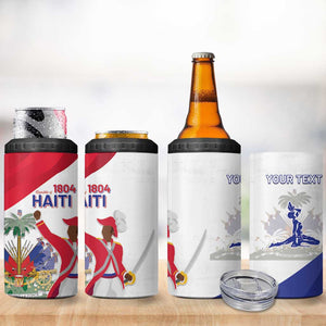 Haiti 222nd Anniversary Independence Day 4 in 1 Can Cooler Tumbler - African Pride