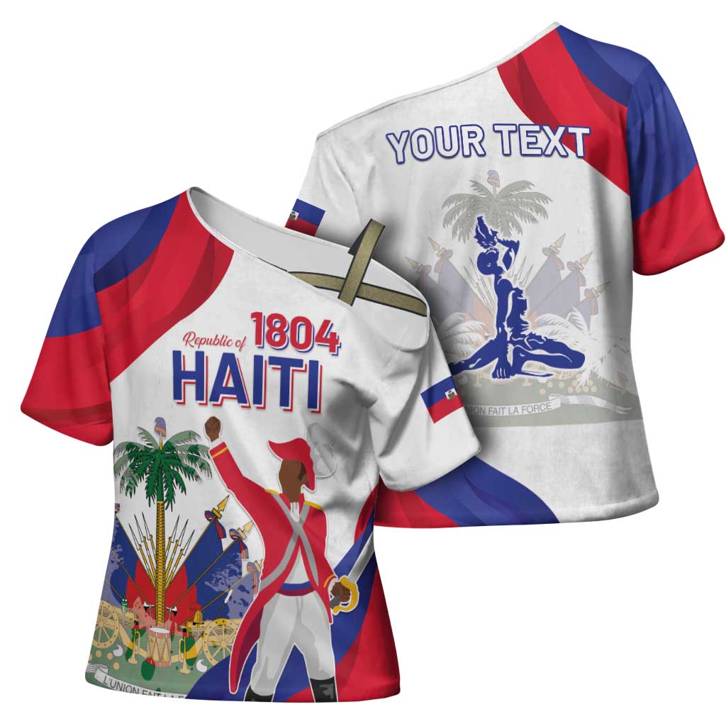 Personalised Haiti 222nd Anniversary Independence Day Cross Shoulder Shirt