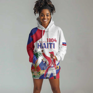 Personalised Haiti 222nd Anniversary Independence Day Hoodie Dress - African Pride