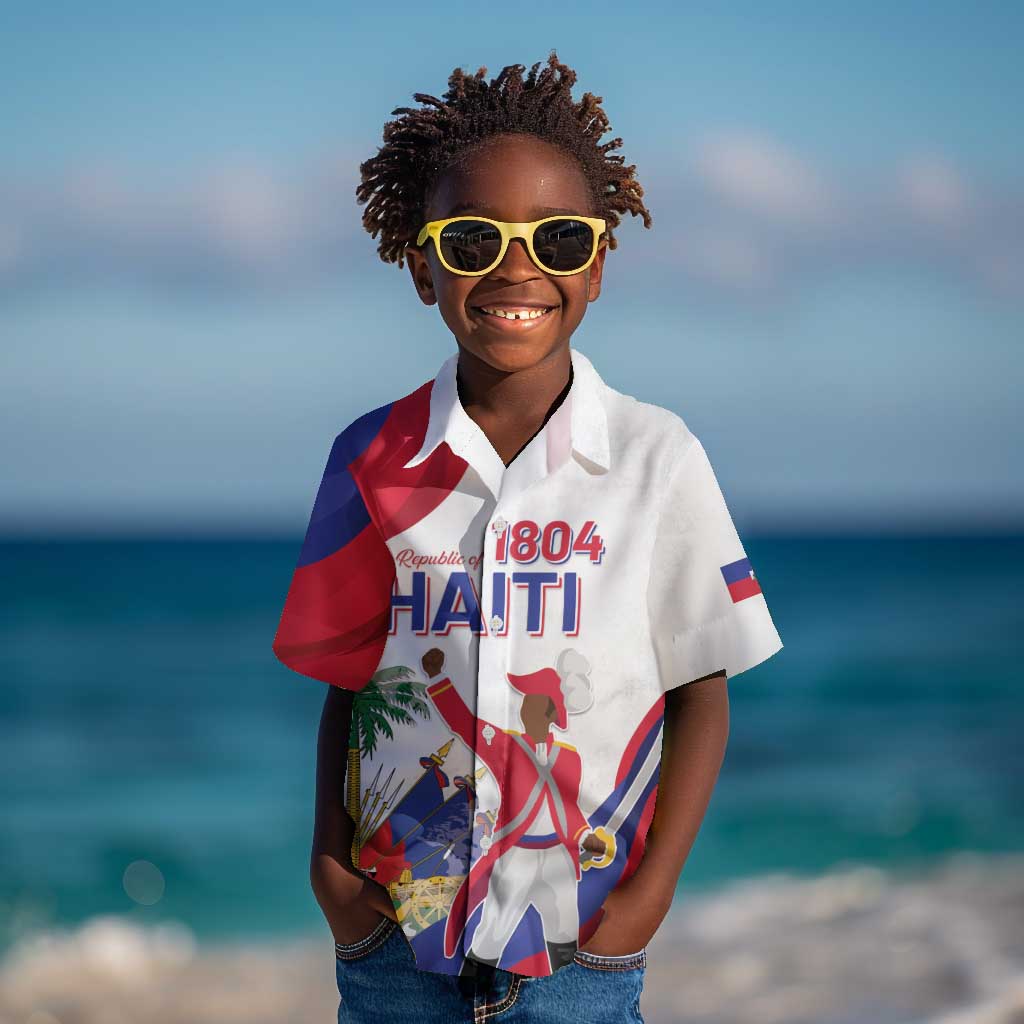 Personalised Haiti 222nd Anniversary Independence Day Kid Hawaiian Shirt - African Pride