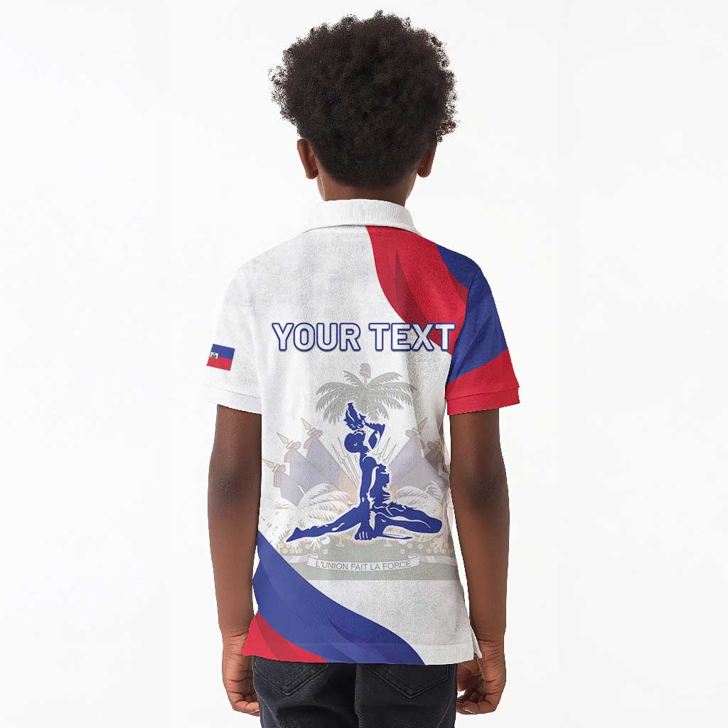 Personalised Haiti 222nd Anniversary Independence Day Kid Polo Shirt - African Pride