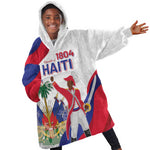 Personalised Haiti 222nd Anniversary Independence Day Kid Wearable Blanket Hoodie - African Pride