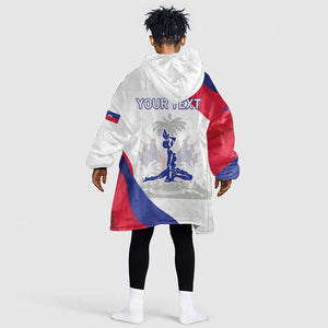 Personalised Haiti 222nd Anniversary Independence Day Kid Wearable Blanket Hoodie - African Pride