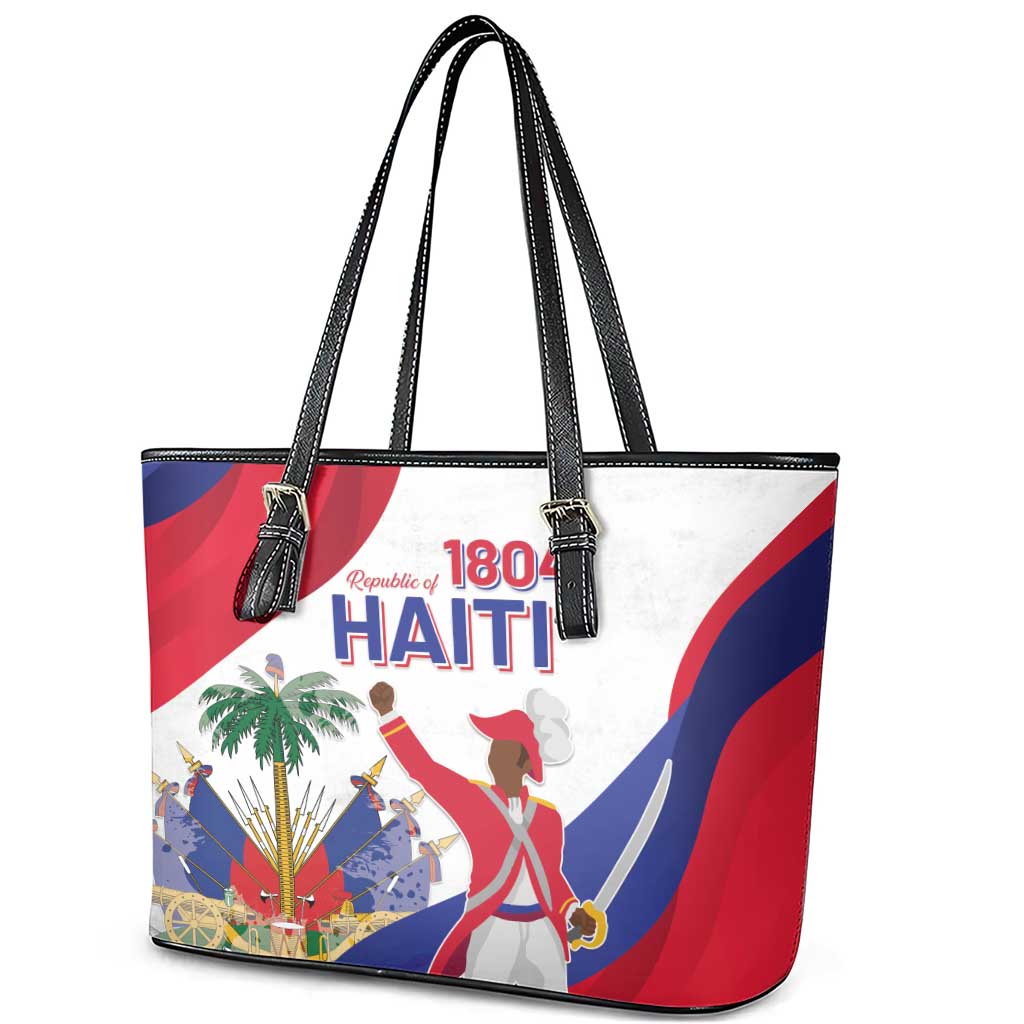 Haiti 222nd Anniversary Independence Day Leather Tote Bag - African Pride